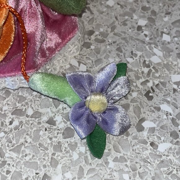 Gund Sweet Peas Ribbirta 60033 Small Plush Frog Flower in Backpack with Tag Toy - Picture 5 of 16